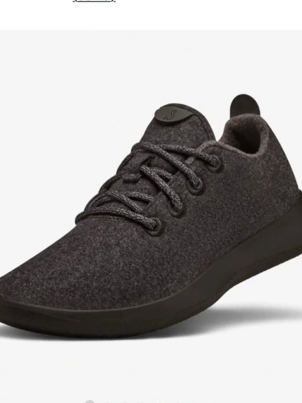 allbirds Women's Black Lace-Up Wool Sneakers - 6.5